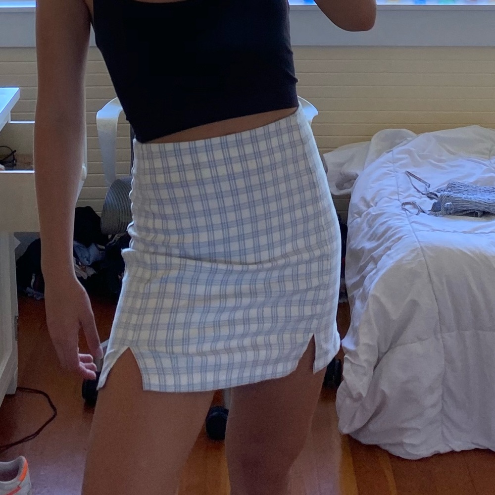 Brandy Melville blue and white Cara Skirt